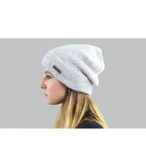 Mütze hellgrau Revers Lennon Beanie heather grey